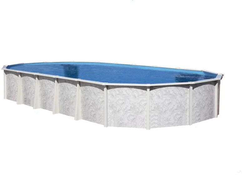Interline Diana Stahlwand-Pool Basic Pool, 850x490x132cm, oval, Innenhülle, Skimmer, grau