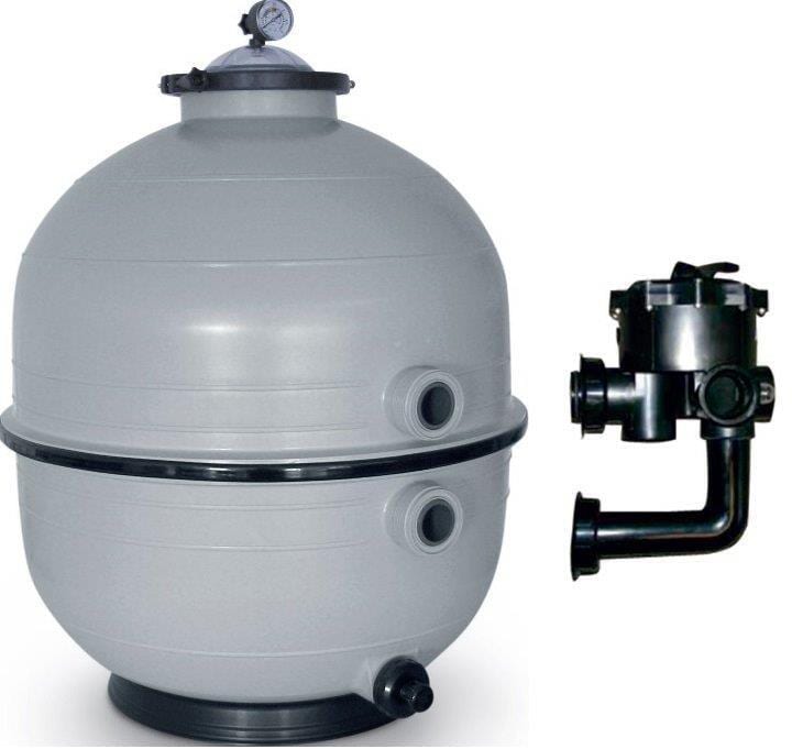 Vagner Pool Filterbehälter Midi 400 für Sandfilteranlagen, Ø 400mm, Anschluss 1½", grau