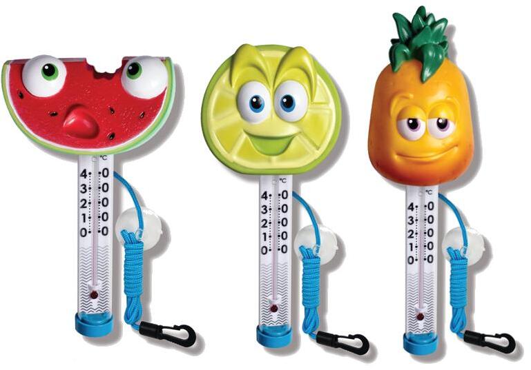 Poolomio Tutti Frutti Poolthermometer, 3 Motive, farblich sortiert