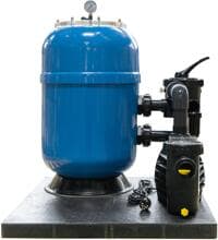 Oku Atlantica Sandfilteranlage mit Badu Prime Pumpe, 6-Wege-Ventil, 230/400V, blau