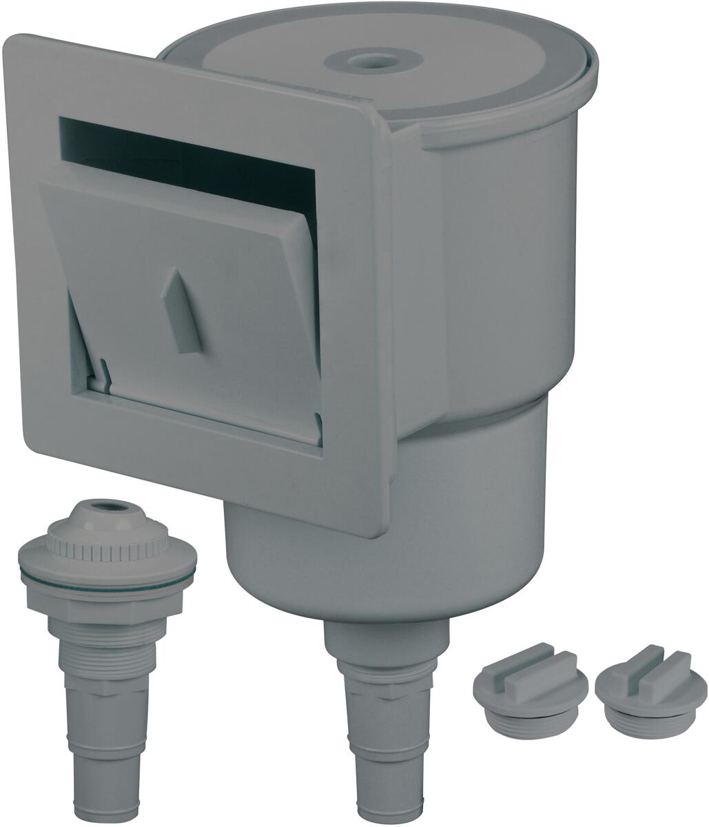 BWT 41096 Einbauskimmer-Set inkl. Einlaufdüse und Schlauchtülle NW 38/32, grau