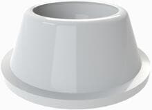 Eichenwald Ideal Gelenkteller für Einbauleiter, Holm Ø 40/43mm, Kunststoff, weiß
