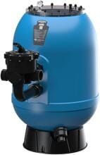 Peraqua Bregenz 2 Premium Filterkessel Filterbehälter, 6-Wege-Ventil, Ø 900mm, 2", 32m³/h, Polyester, blau