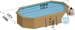 Gre Avocado Holzpool Set, 656x456x131cm, oval, Sandfilteranlage