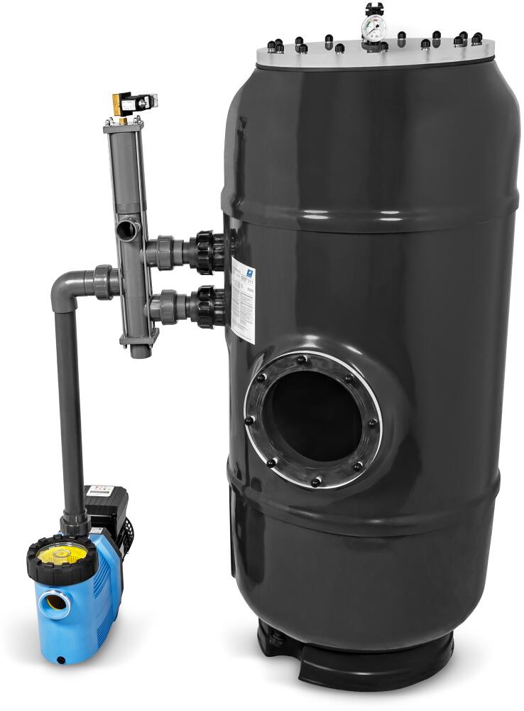 Trend Pool HSF-8 Sandfilteranlage mit Speck Badu Prime Eco VS Pumpe, 28m³/h bei 8m, Ø 760mm, Stangen-Ventil, 230V, anthrazit
