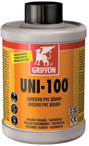 Griffon Uni-100 PVC-Klebstoff für Poolverrohrung, mit Pinsel, Dose 1000ml