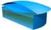 Aufblasbare Poolabdeckung, 525x320cm, achtförmig, blau