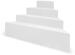 Trendstone Oblique Styropor Ecktreppe, 4-stufig, 169x169cm, Beckentiefe 150cm, Polystyrol, weiß