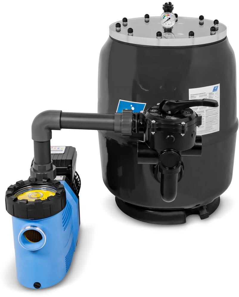 Trend Pool HSF-4 Sandfilteranlage mit Speck Badu Prime Eco VS Pumpe, 28m³/h bei 8m, Ø 950mm, 6-Wege-Ventil, 230V, anthrazit