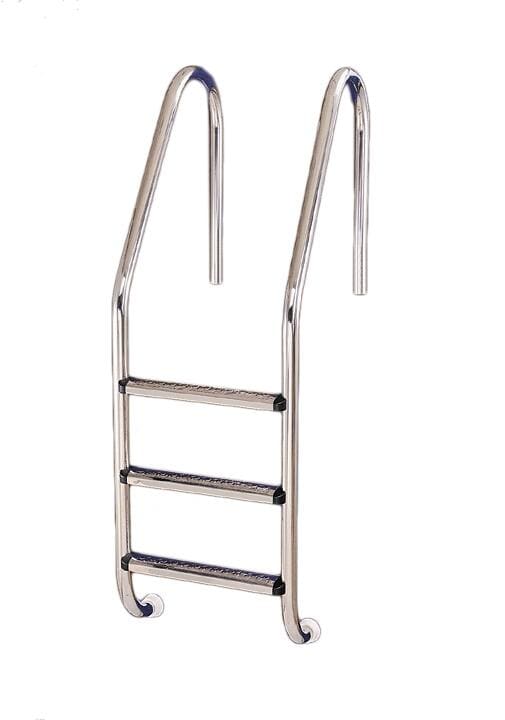 BWT 42969 Tiefbecken-Leiter, Weitholm, 3-stufig, 1,20m, Edelstahl V2A