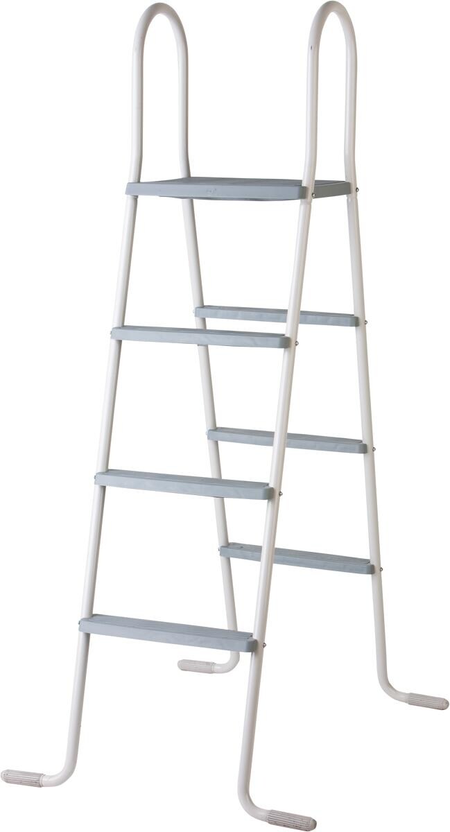 Gre Einstiegsleiter für Aufstellbecken, 2/3 Stufen, Beckenwandhöhe 132cm, Edelstahl, grau