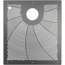 Eva Frontplatte Gegenstromanlage SquareX1 für Stahlwandbecken, Piezotaster-Ausschnitt, Edelstahl