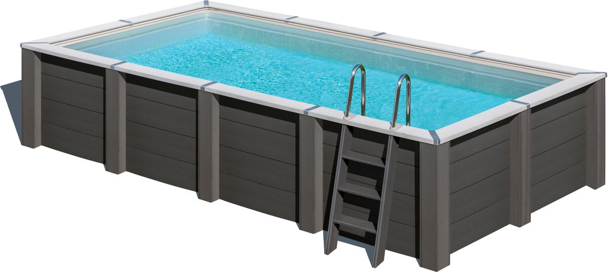 Gre Avantgarde Nova WPC-Pool Set 595x315x126cm, rechteckig, Sandfilter