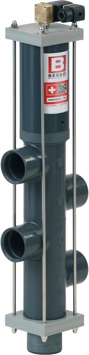 Besgo 5-Wege-Stangenventil Rückspülautomatik, Ø 50mm, 190mm Stichmaß
