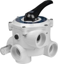 Midas Classic Line 6-Wege-Side-Mount-Ventil, Klebeanschluss 1½", ABS, weiß
