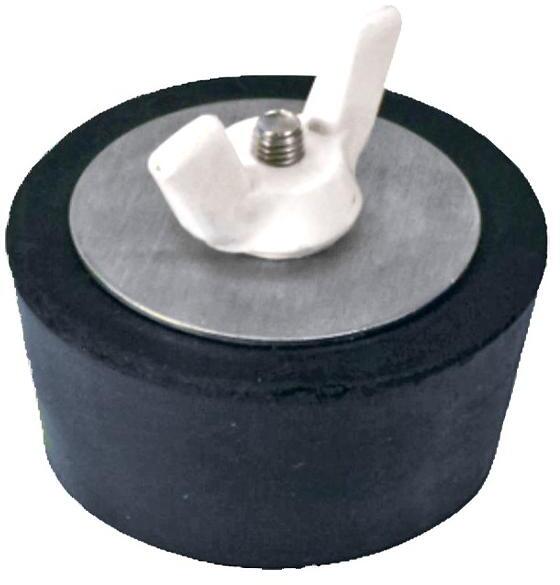 Winterstopfen zum Verschluss für Skimmer und Einlaufdüsen Ø 47-60mm, Kunststoffflügelmutter, weiß/schwarz