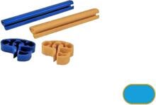 Future Pool Kombi-Handlauf für Keilbiese/Überhangfolie, Profilschienen-Set Oval-Pool Swim, PVC, blau/sand