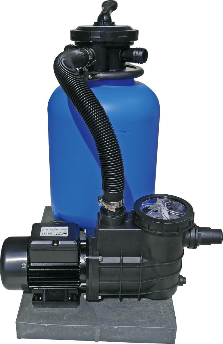 Midas MIDA.Maui Sandfilteranlage mit MIDA.Alpha 6 Pumpe, 6m³/h bei 8m, Ø 400mm, 6-Wege-Ventil, 230V, blau