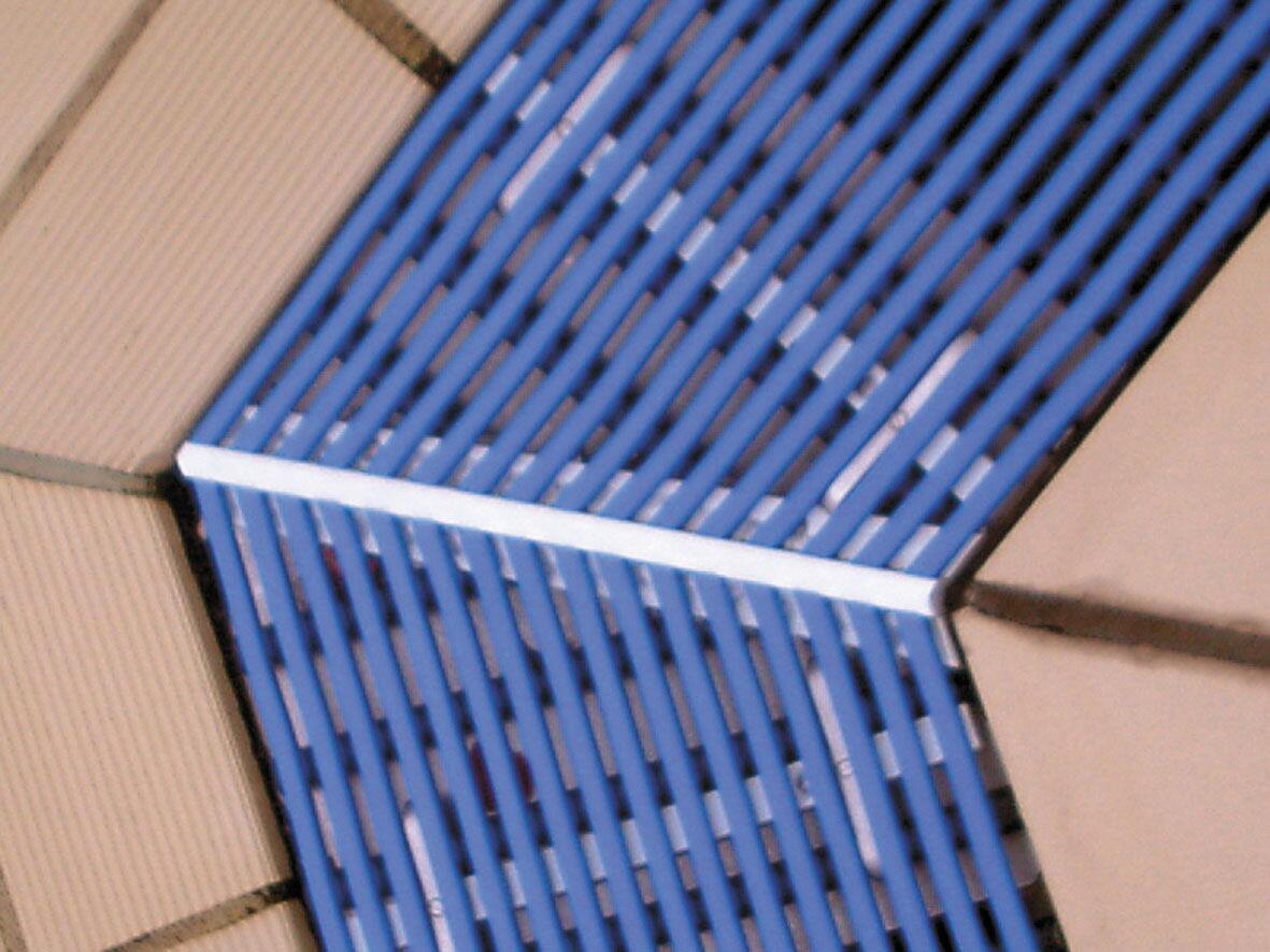 Rinnenrost für Schwimmbecken, rund, 200x23mm, PVC, weiß