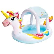 Intex Unicorn Spray Pool für Kinder ab 2 Jahren, 254x132x109cm