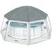 Bestway 58612 Flowclear Cabrio-Dome Pavillon Pool Abdeckung Poolüberdachung rund 600x295cm