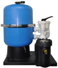 Oku Sandfilteranlage Hawaii mit Badu Magic II Pumpe, 6-Wege-Ventil, 230V, blau