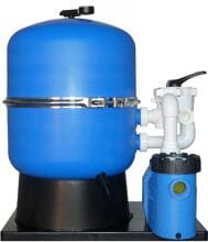 OKU 400603-3 Hawaii Sandfilteranlage mit Speck Badu Prime 13 Pumpe, 14m³/h bei 8m, Ø 600mm, 6-Wege-Ventil, 230V, blau