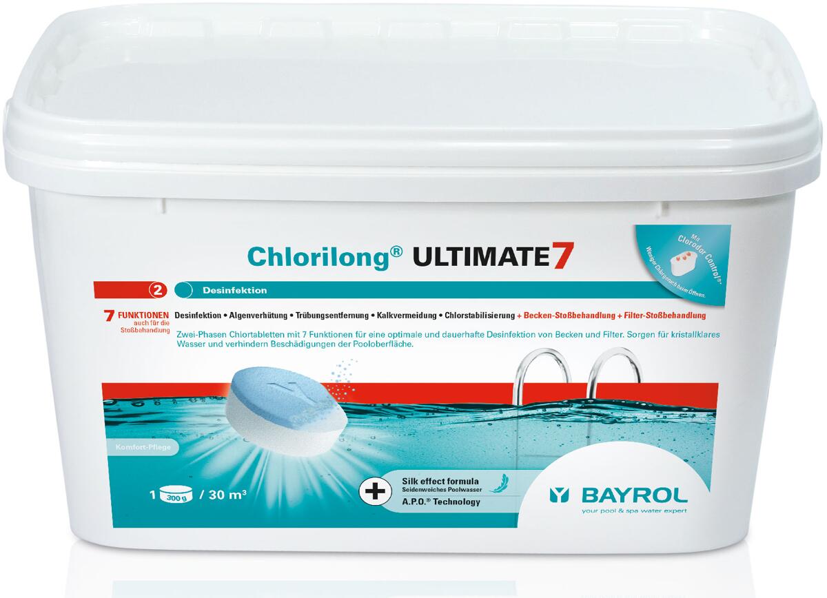 Bayrol Chlorilong Ultimate 7, 2-Phasen-Chlortabletten 300g, 4,8kg
