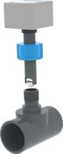 AquaForte T-Stück für ditigalen Durchflussmesser, 50mm, grau