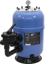 Peraqua Vienna 2 Filterkessel Filterbehälter, 6-Wege-Ventil, Ø 680mm, 2", Polyester, blau