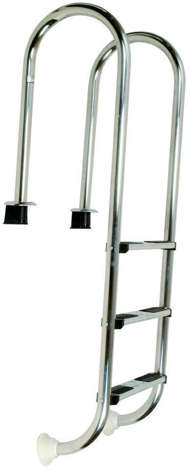 Einbauleiter Poolleiter Muro Slim mit Ankerhülse, 3-stufig, Edelstahl AISI 304