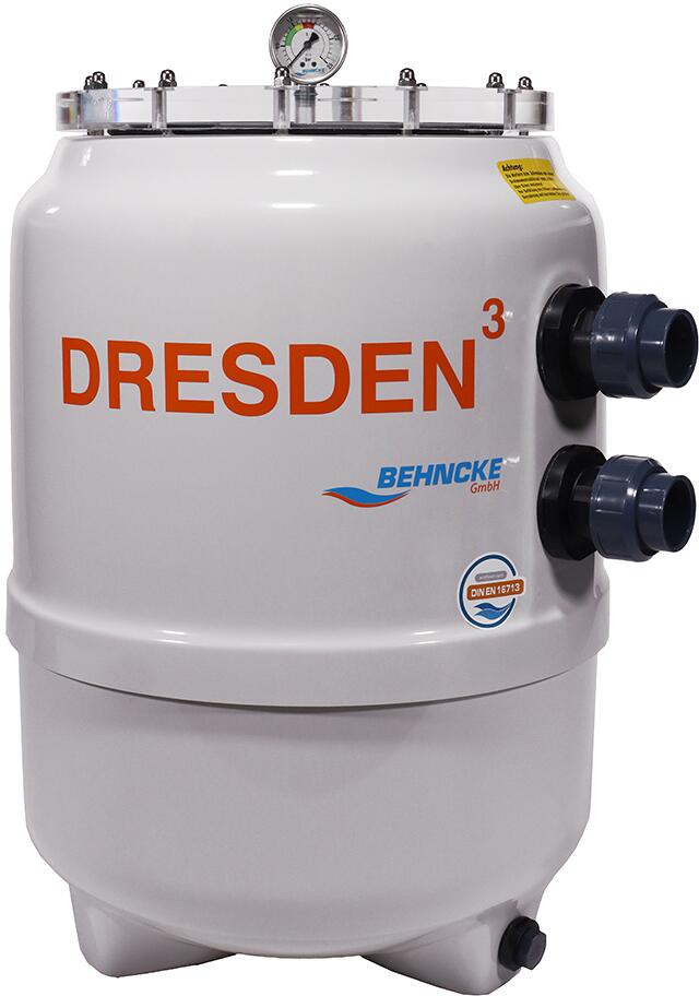 Behncke Dresden³ Filterkessel, Ø 500mm, Anschlussverschraubung 1½", lichtgrau