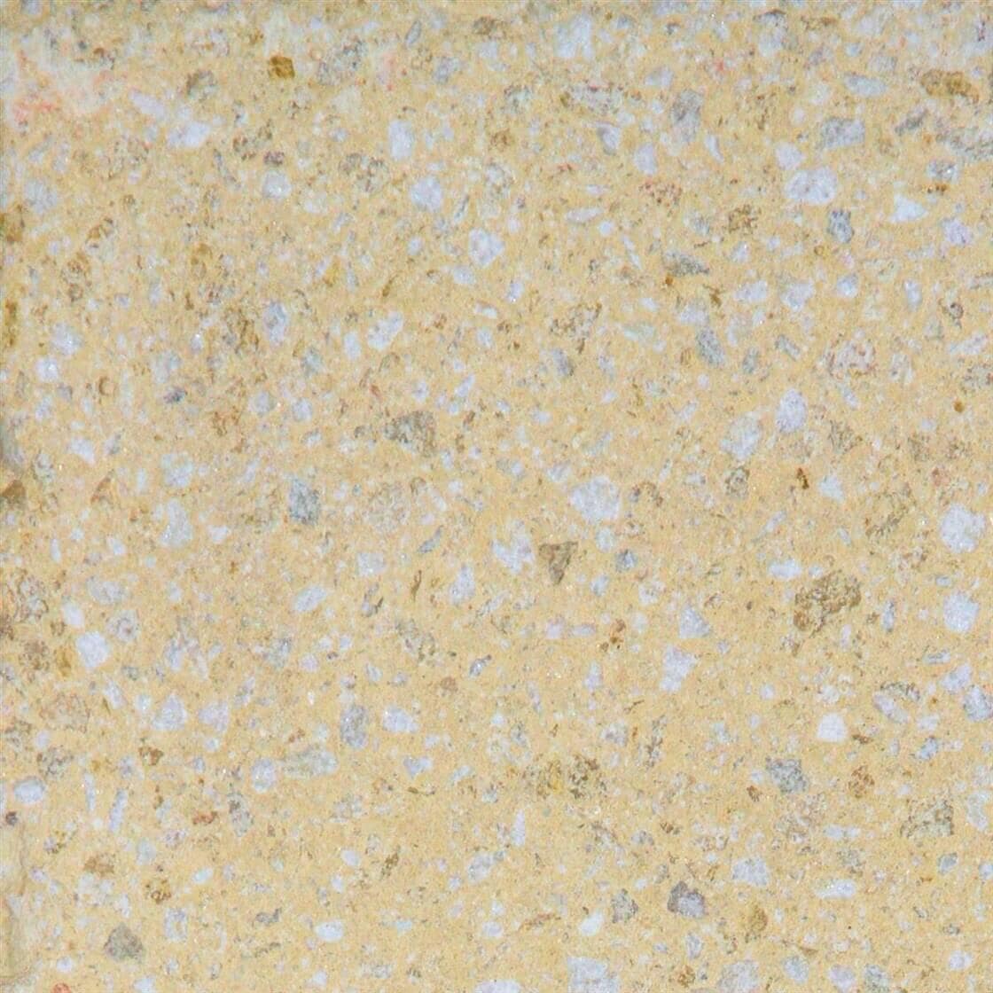 Carobbio Poolrandstein Set für Rundbecken Ø 320cm, ohne Schwallkante, gelb sandgestrahlt