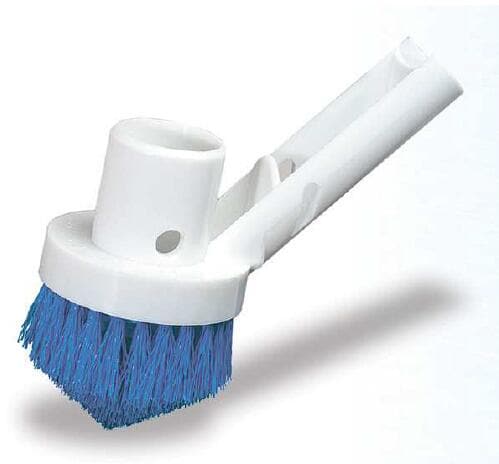 BWT 40815 Pool-Bürste Beckenbürste Eckreinigungsbürste Poolreinigung Sauganschluss weiß