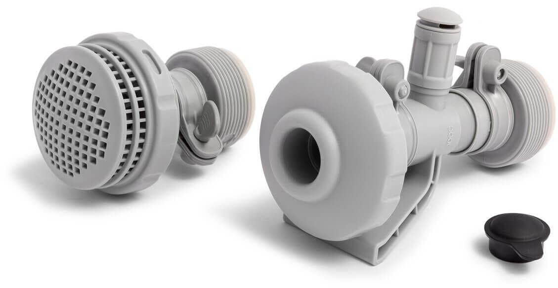 Intex Einlaufdüse für Folienbecken inkl. Hydrobelüftungs-Kit, Ø 32mm, grau