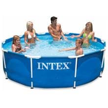 Intex Metall Frame Pool, rund, blau