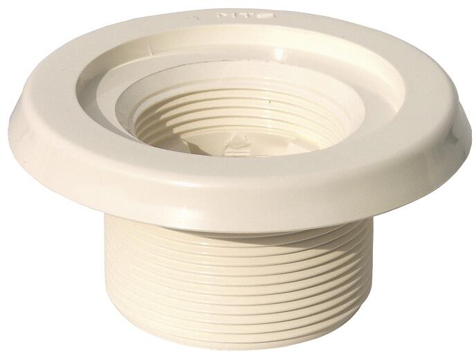 Grundelement R2" für Vakuumschlauch, Klebeverbindung 50mm, Länge 40mm, ABS, creme