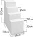 Trendstone Styropor Pooltreppe Ecktreppe, Variofit 58cm, 4-stufig, weiß