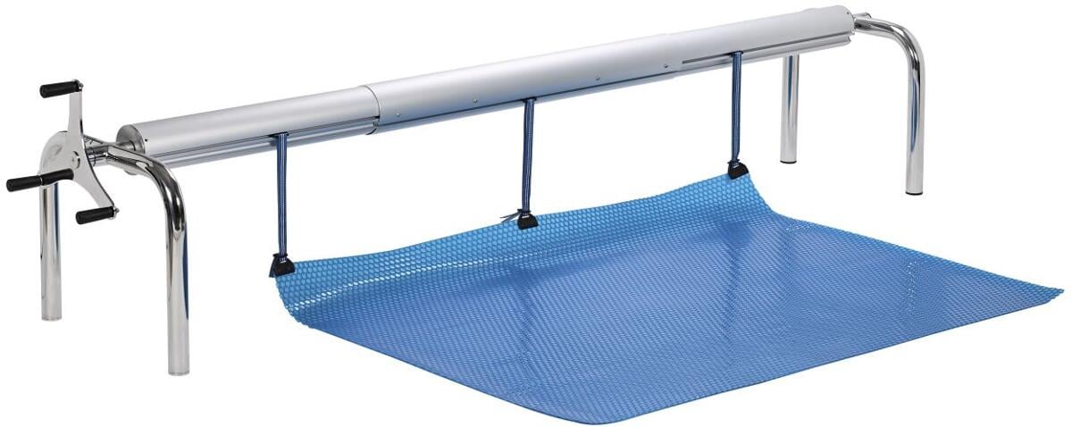 Vagner Pool Jumbo Reel Aufrollvorrichtung komplett, 640-860cm, tragbar mit U-Ständer, Edelstahl
