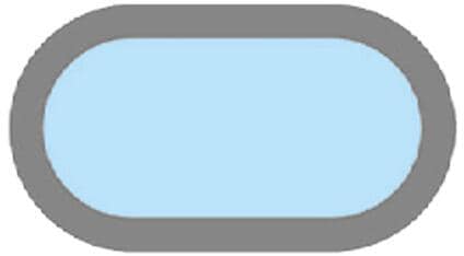 Fluidra Kombi-Handlauf für Ovalformbecken, 737x360cm, blau