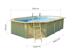 Trend Pool Holz-Pool, 610x400x124cm, achteckig, Langform, Sandfilter, weiß