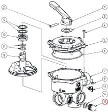Peraqua Schauglas für Rückspülventil V6 SM 1 1/2"