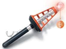 Poolcare Storm Jumbo Thermometer, LED-Sensorleuchte, schwarz/orange