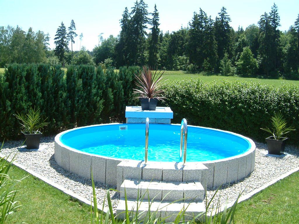 Future Pool Fun Stahlwand-Pool, Ø 450x120cm, rund, Keilbiese, blau