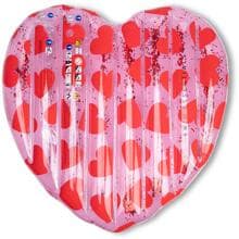 Swim Essentials Hearts Luftmatratze, 150x120cm, rosa/rot