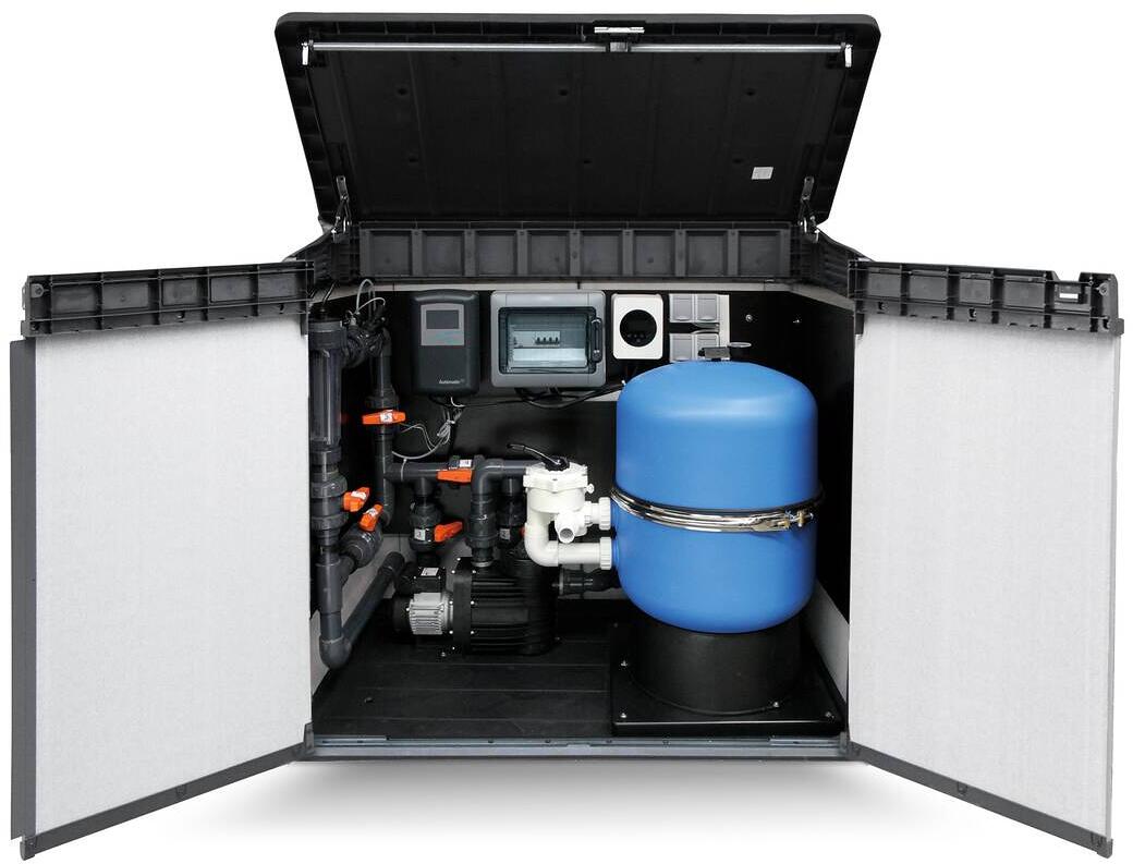 Trend Pool Technikbox mit Filteranlage und Salzelektrolysesystem