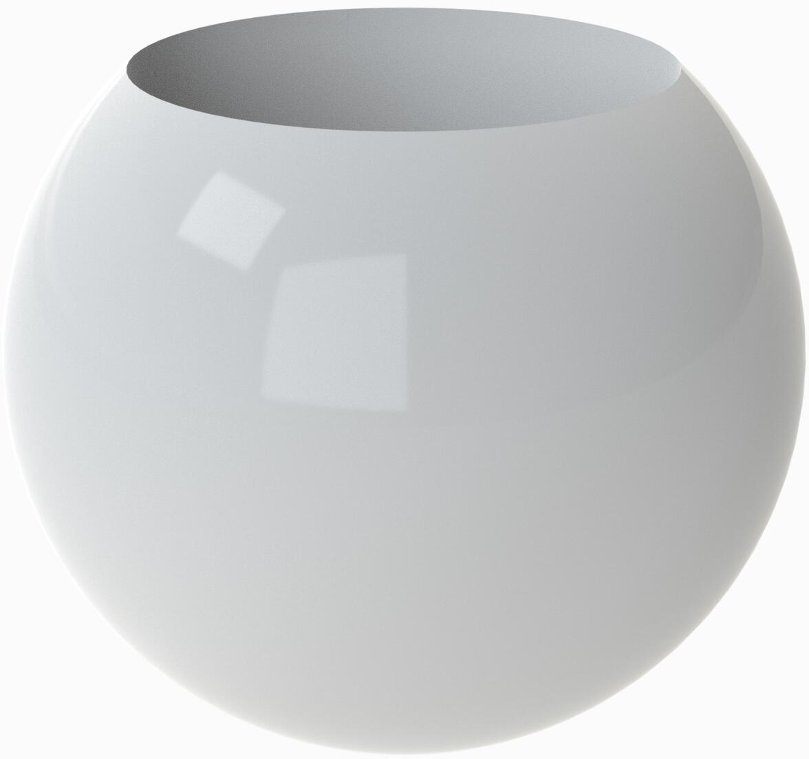 Eichenwald Ideal Kugel für Einbauleiter, Holm Ø 43mm, Kunststoff, weiß