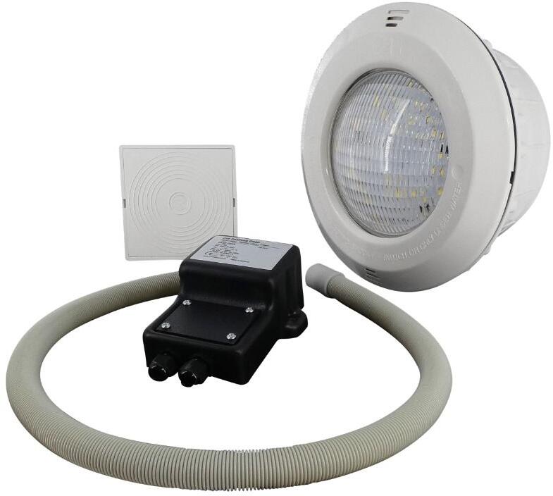 OKU Poolbeleuchtungsset 2, für Folienbecken, LED RGB, 30W, 12V, PAR56, Trafo 40VA, farbig