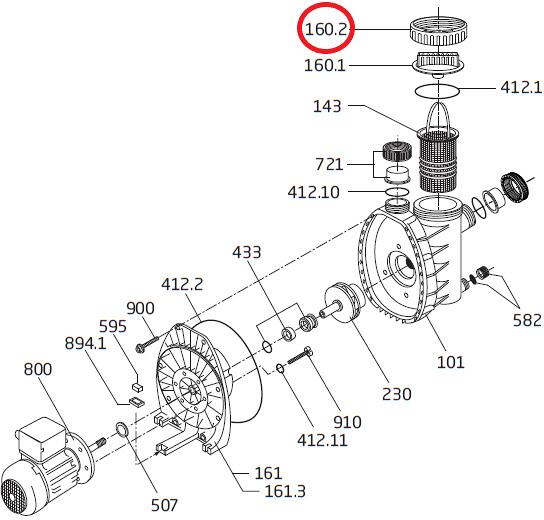 Speck Vorfilterdeckel-Verschlussring für Vorfilter Badu Magic/Magic II
