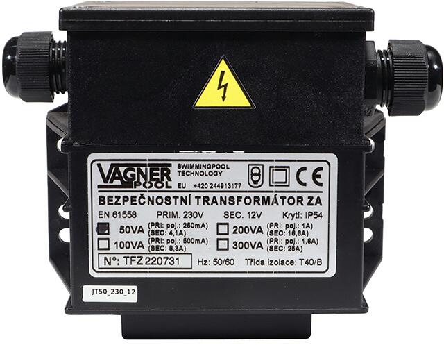 Vagner Pool Sicherheitstransformator, gegossen, 230V/12V, 300W